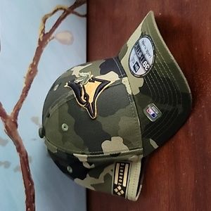 New Era 39Thirty TORONTO BLUE JAYS Military Camo Baseball Flex Armed Forces  Hat